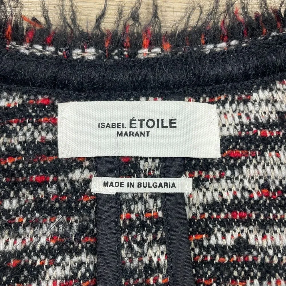 Isabel Marant Jacket Womens 44 Gray Etoile Designer Wool Boucle - Picture 5 of 11